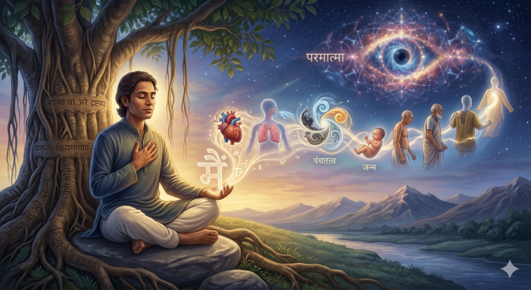 मैं कौन हूँ? — वेदांत की दृष्टि से जीवन, जन्म और मृत्यु का रहस्य