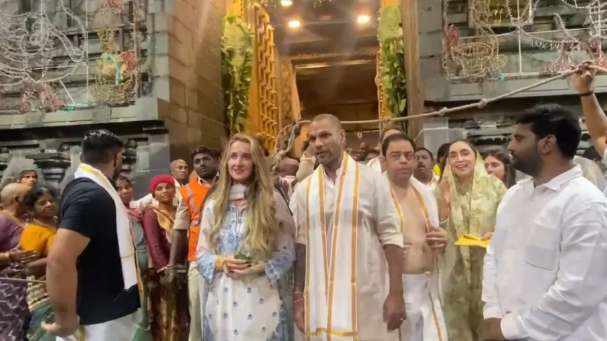 Shikhar Dhawan Temple Visit